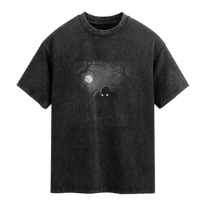 Rake Creepypasta Washed Cotton T-Shirt Creepy Cryptid Series Cryptozoology Gift Halloween