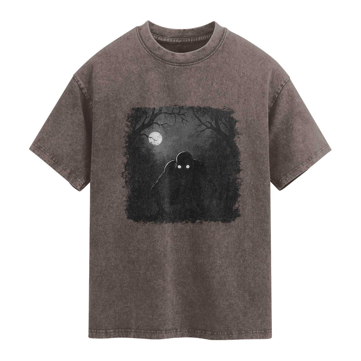 Rake Creepypasta Washed Cotton T-Shirt Creepy Cryptid Series Cryptozoology Gift Halloween