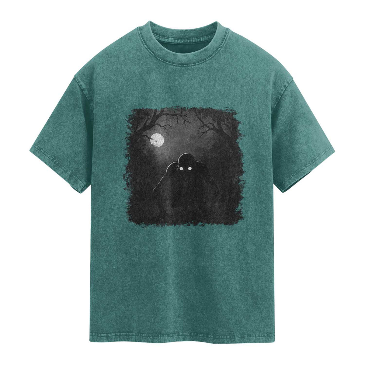 Rake Creepypasta Washed Cotton T-Shirt Creepy Cryptid Series Cryptozoology Gift Halloween
