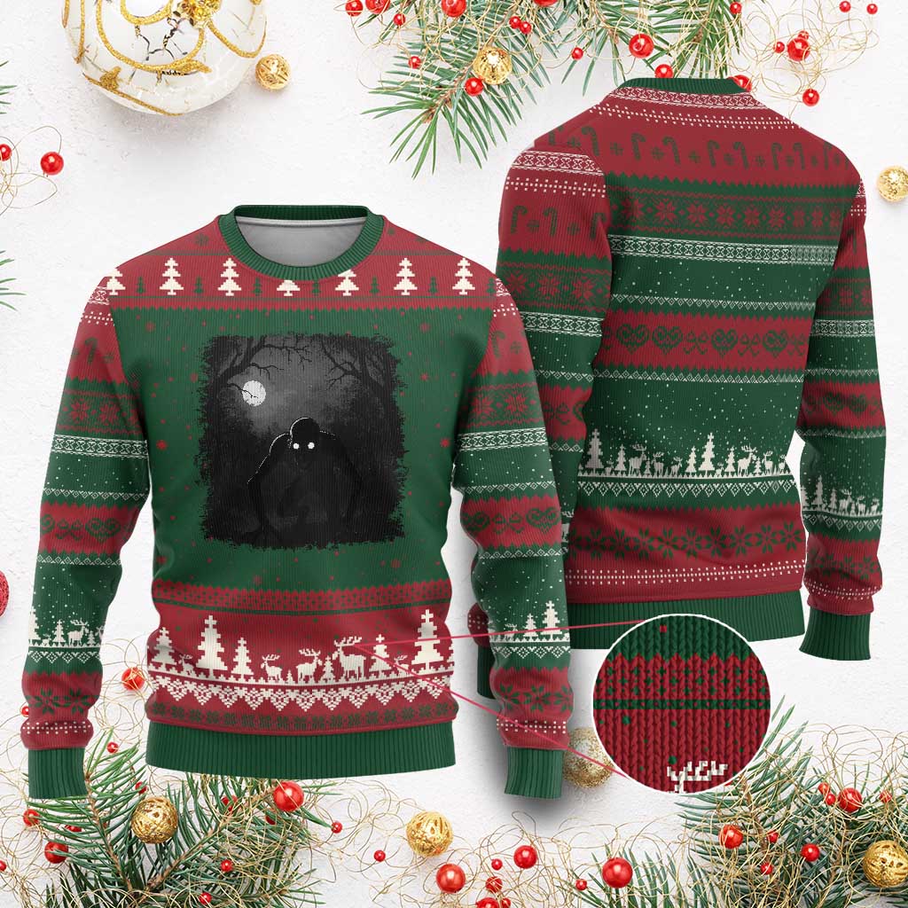 Rake Creepypasta Ugly Christmas Sweater Creepy Cryptid Series Cryptozoology Gift Halloween TS10 Red Green Print Your Wear