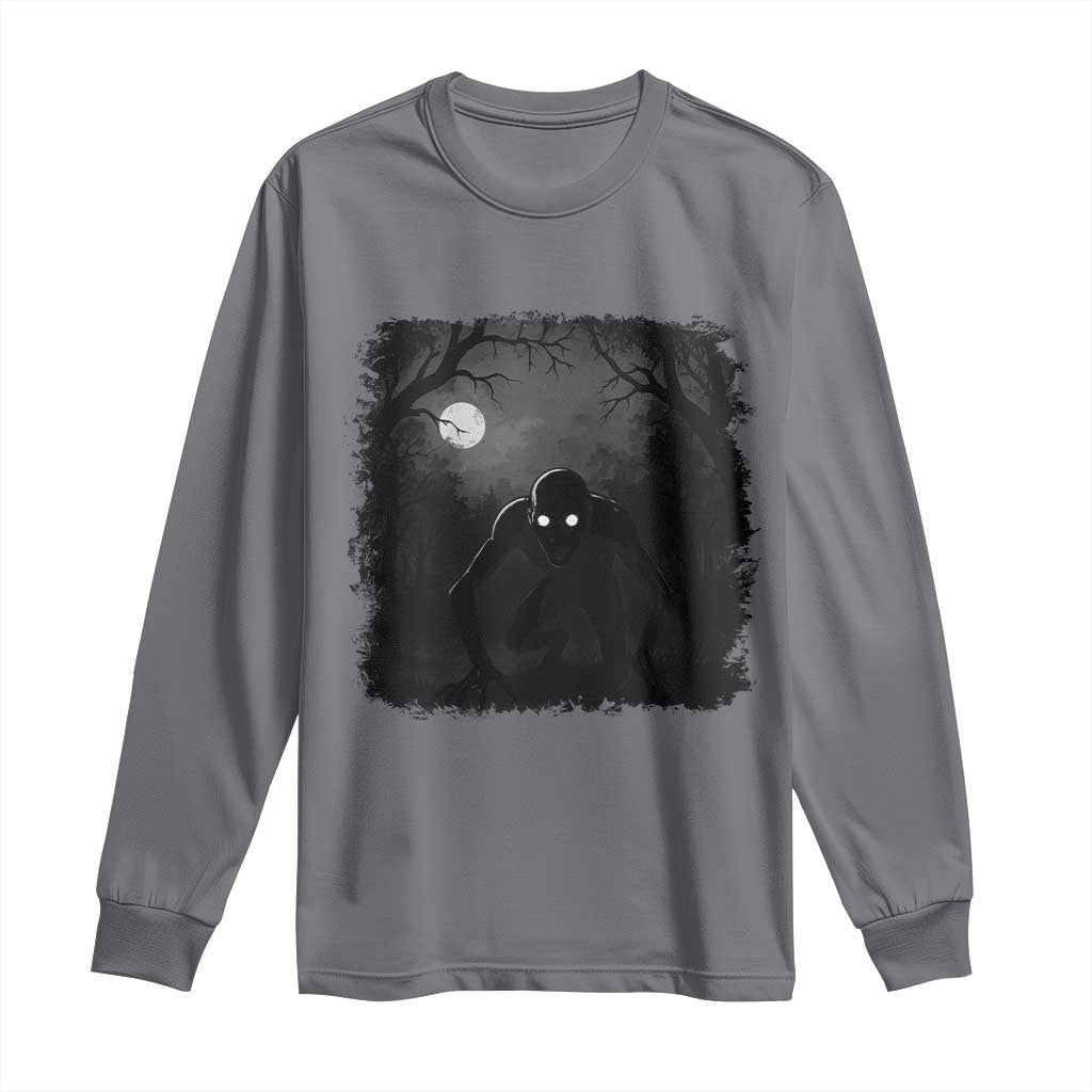 Rake Creepypasta Long Sleeve Shirt Creepy Cryptid Series Cryptozoology Gift Halloween TS10 Charcoal Print Your Wear