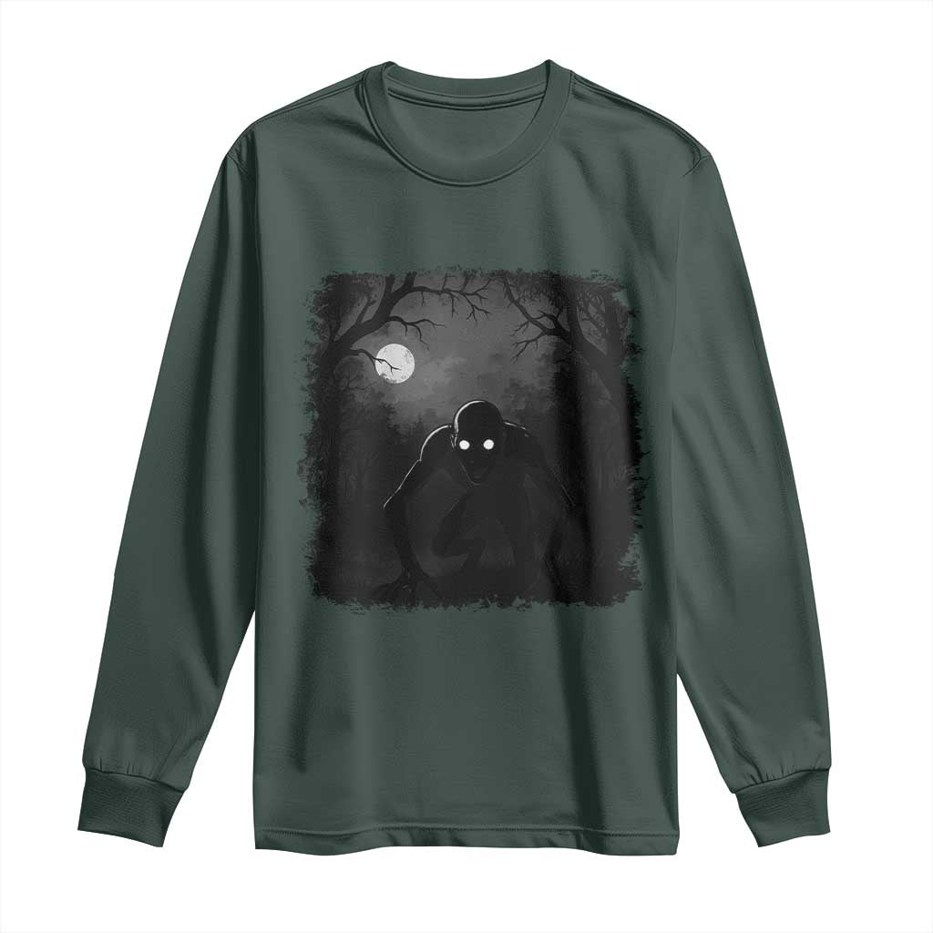 Rake Creepypasta Long Sleeve Shirt Creepy Cryptid Series Cryptozoology Gift Halloween TS10 Dark Forest Green Print Your Wear
