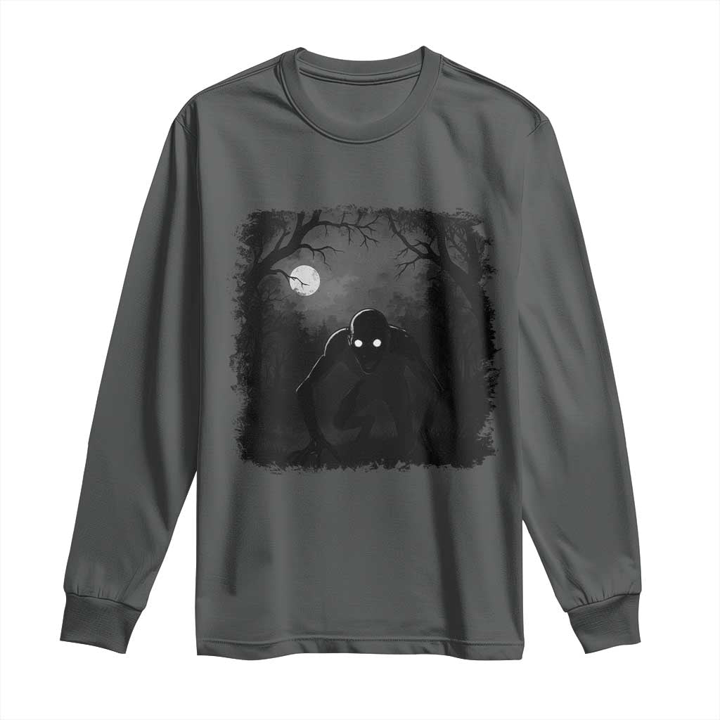 Rake Creepypasta Long Sleeve Shirt Creepy Cryptid Series Cryptozoology Gift Halloween TS10 Dark Heather Print Your Wear