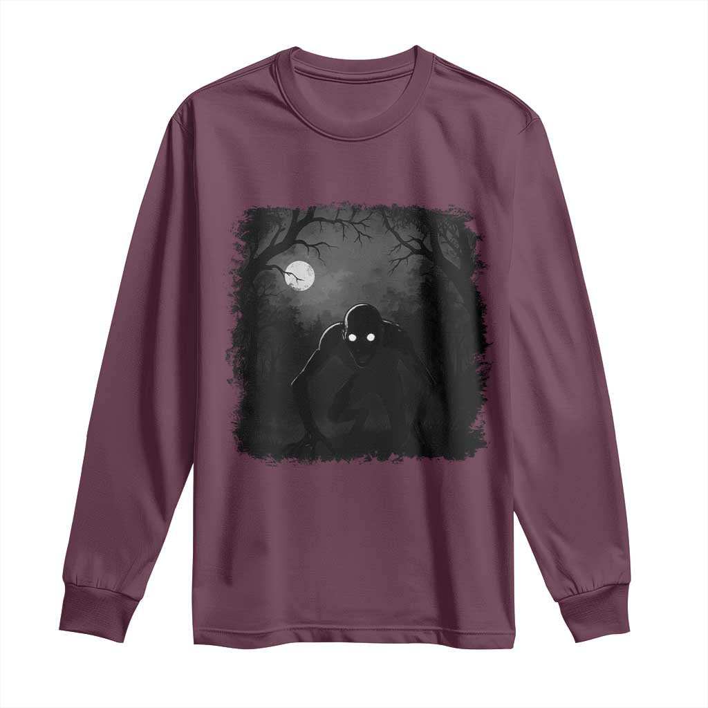 Rake Creepypasta Long Sleeve Shirt Creepy Cryptid Series Cryptozoology Gift Halloween TS10 Maroon Print Your Wear