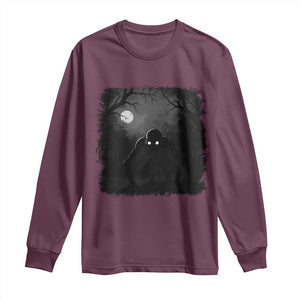 Rake Creepypasta Long Sleeve Shirt Creepy Cryptid Series Cryptozoology Gift Halloween TS10 Maroon Print Your Wear