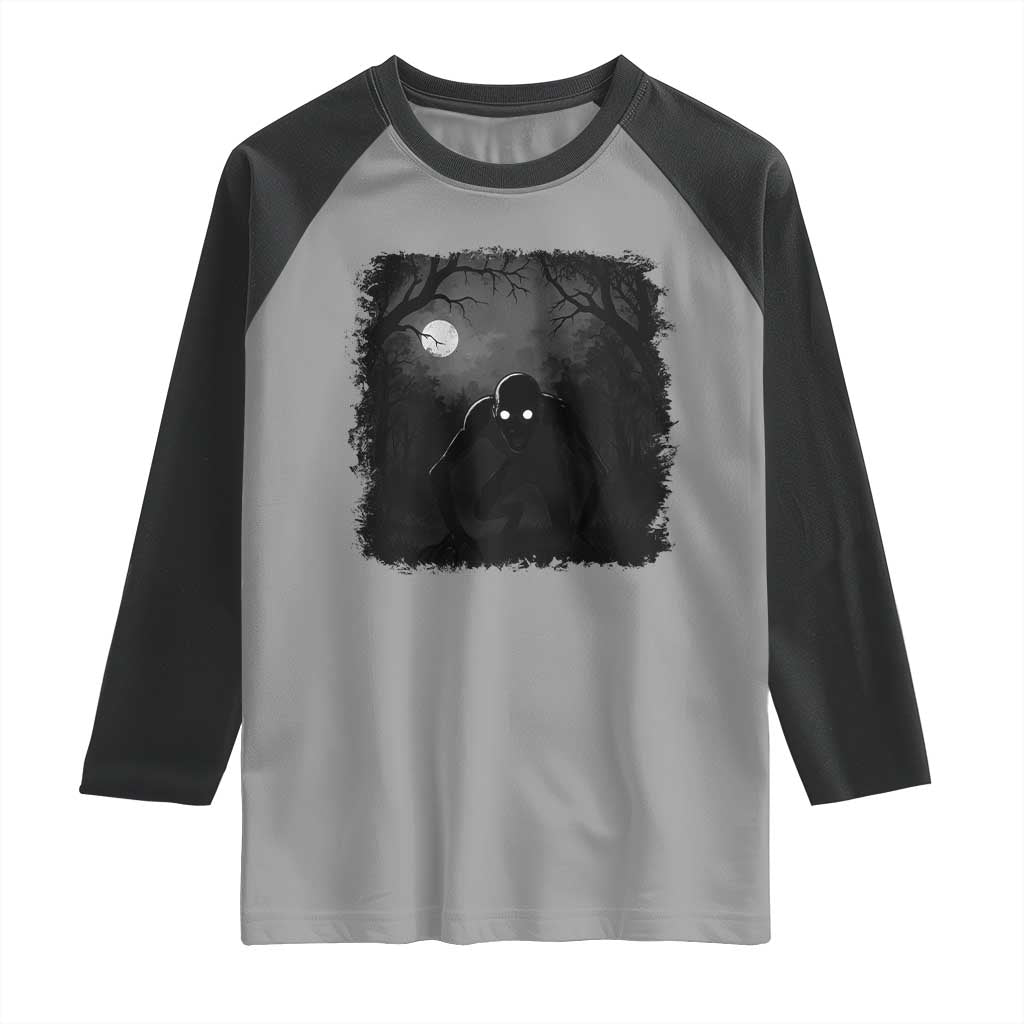 Rake Creepypasta Raglan Shirt Creepy Cryptid Series Cryptozoology Gift Halloween TS10 Sport Gray Black Print Your Wear