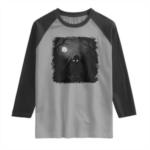 Rake Creepypasta Raglan Shirt Creepy Cryptid Series Cryptozoology Gift Halloween TS10 Sport Gray Black Print Your Wear