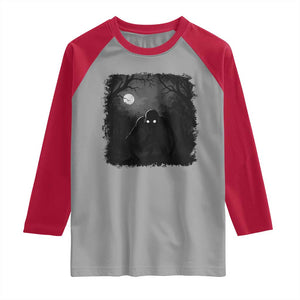 Rake Creepypasta Raglan Shirt Creepy Cryptid Series Cryptozoology Gift Halloween TS10 Sport Gray Red Print Your Wear