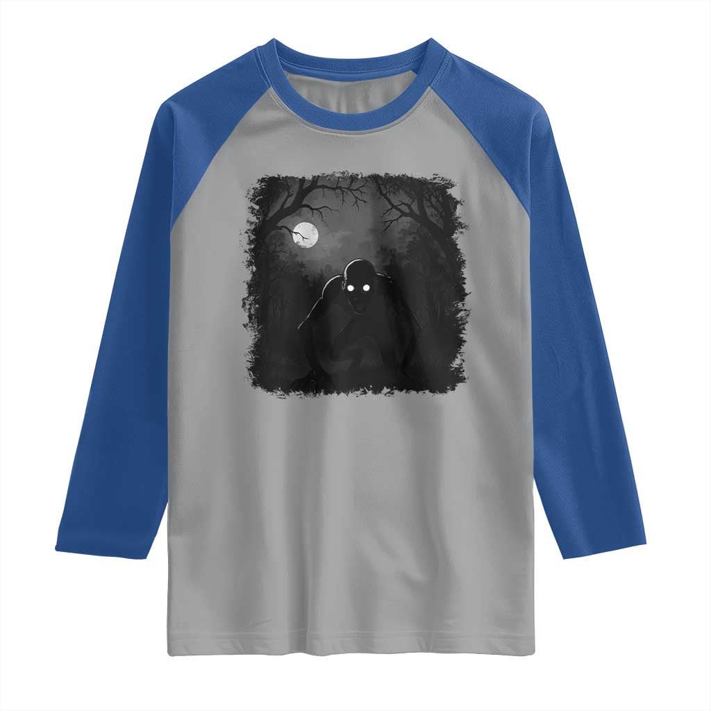 Rake Creepypasta Raglan Shirt Creepy Cryptid Series Cryptozoology Gift Halloween TS10 Sport Gray Royal Print Your Wear