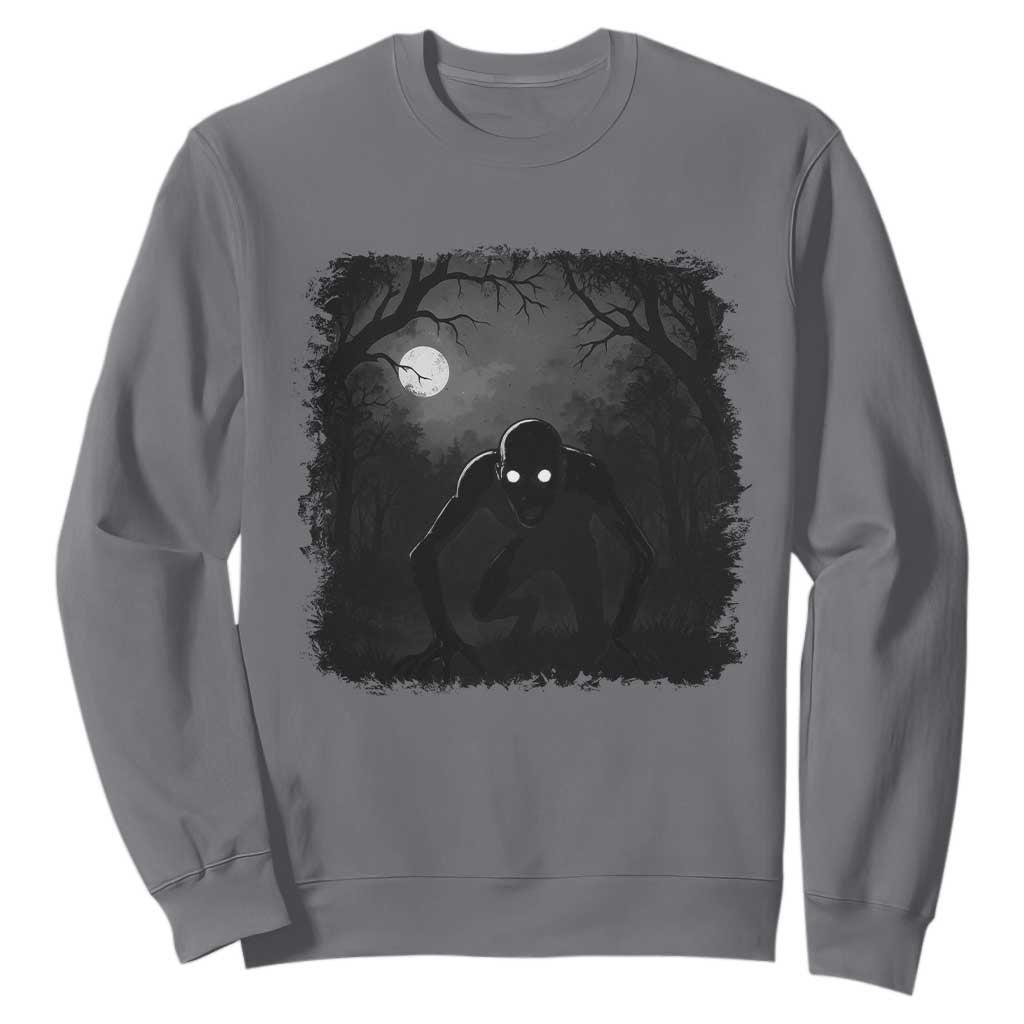 Rake Creepypasta Sweatshirt Creepy Cryptid Series Cryptozoology Gift Halloween TS10 Charcoal Print Your Wear