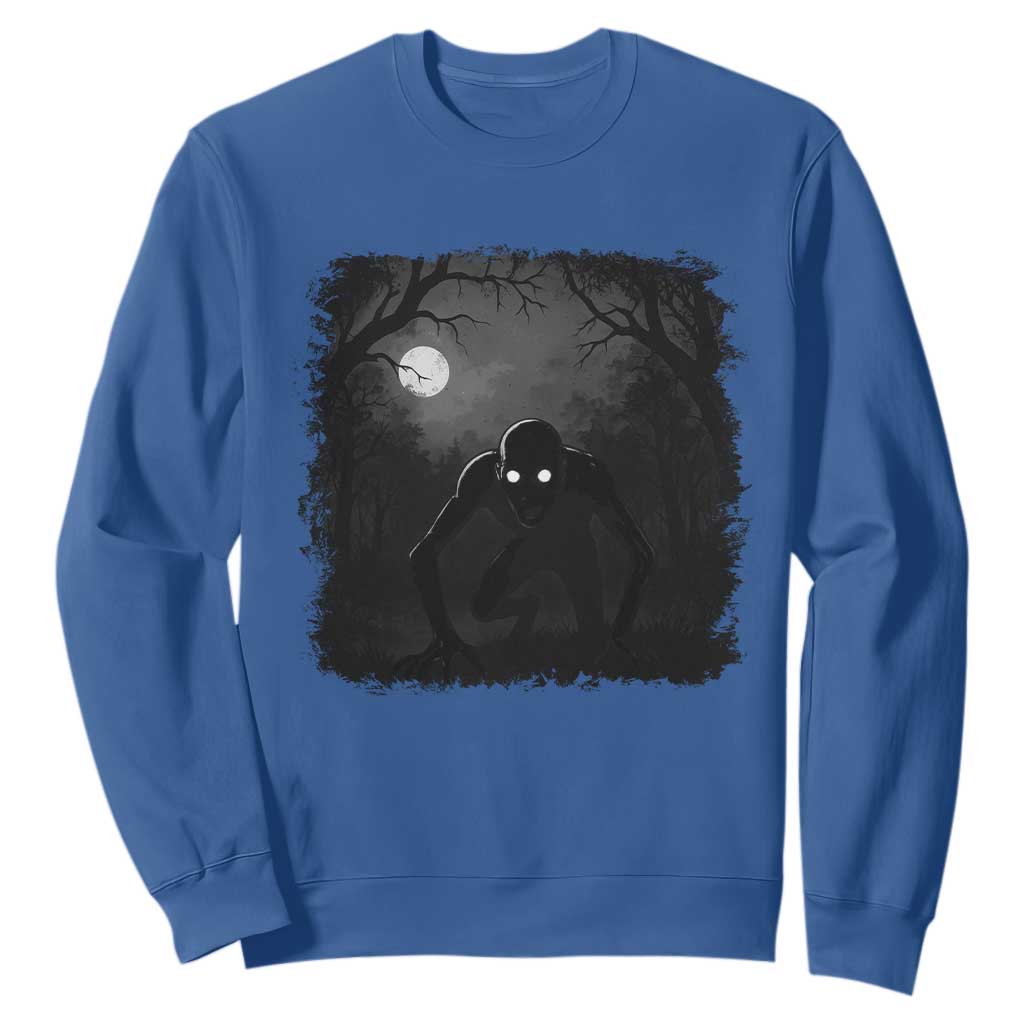 Rake Creepypasta Sweatshirt Creepy Cryptid Series Cryptozoology Gift Halloween TS10 Royal Blue Print Your Wear