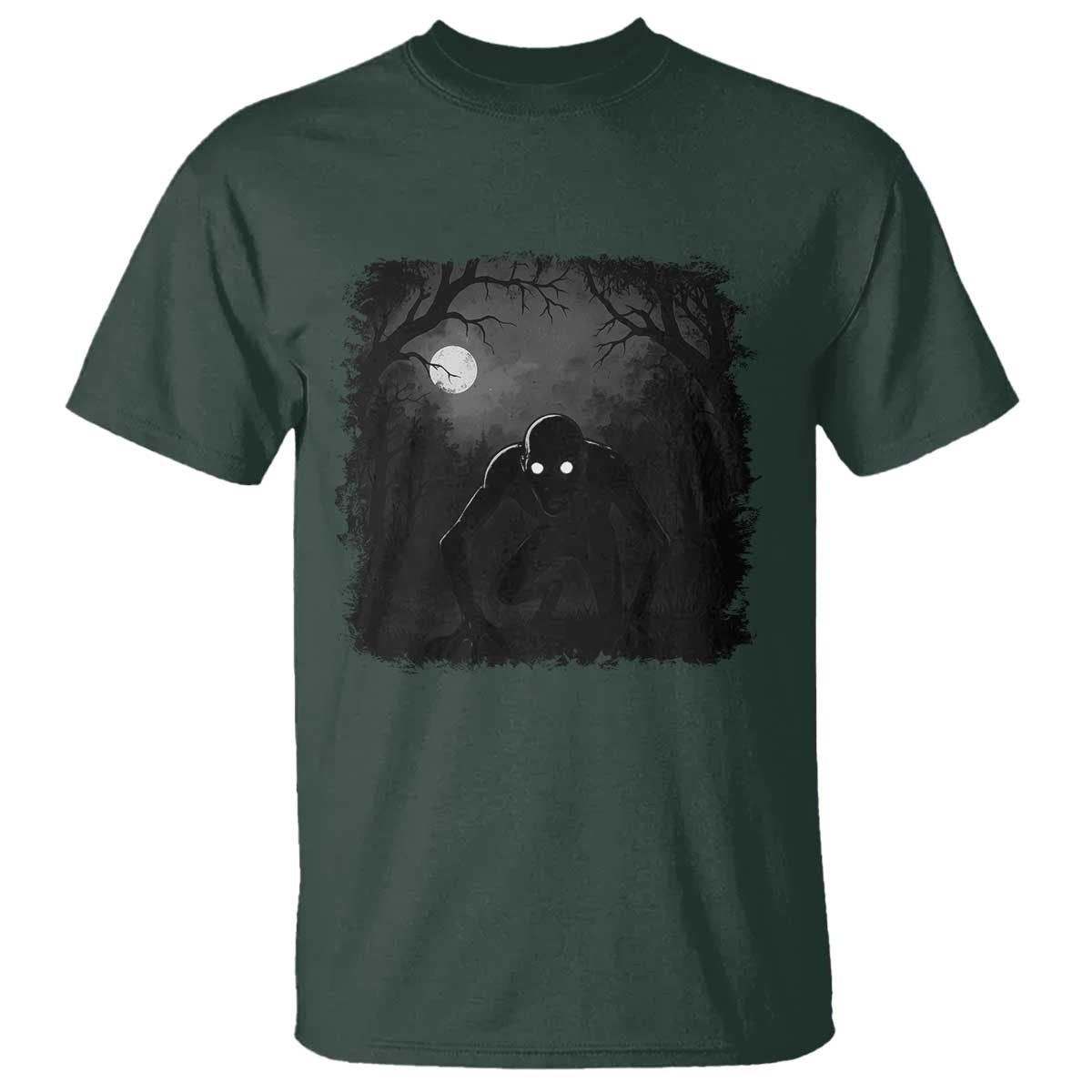 Rake Creepypasta T Shirt Creepy Cryptid Series Cryptozoology Gift Halloween TS10 Dark Forest Green Print Your Wear