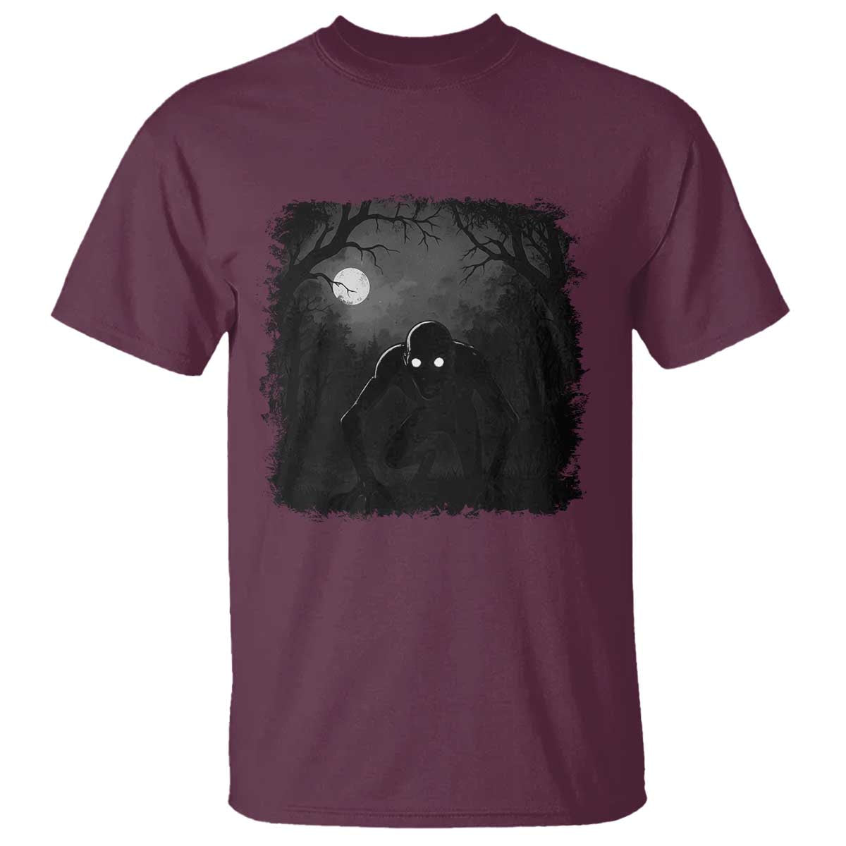 Rake Creepypasta T Shirt Creepy Cryptid Series Cryptozoology Gift Halloween TS10 Maroon Print Your Wear
