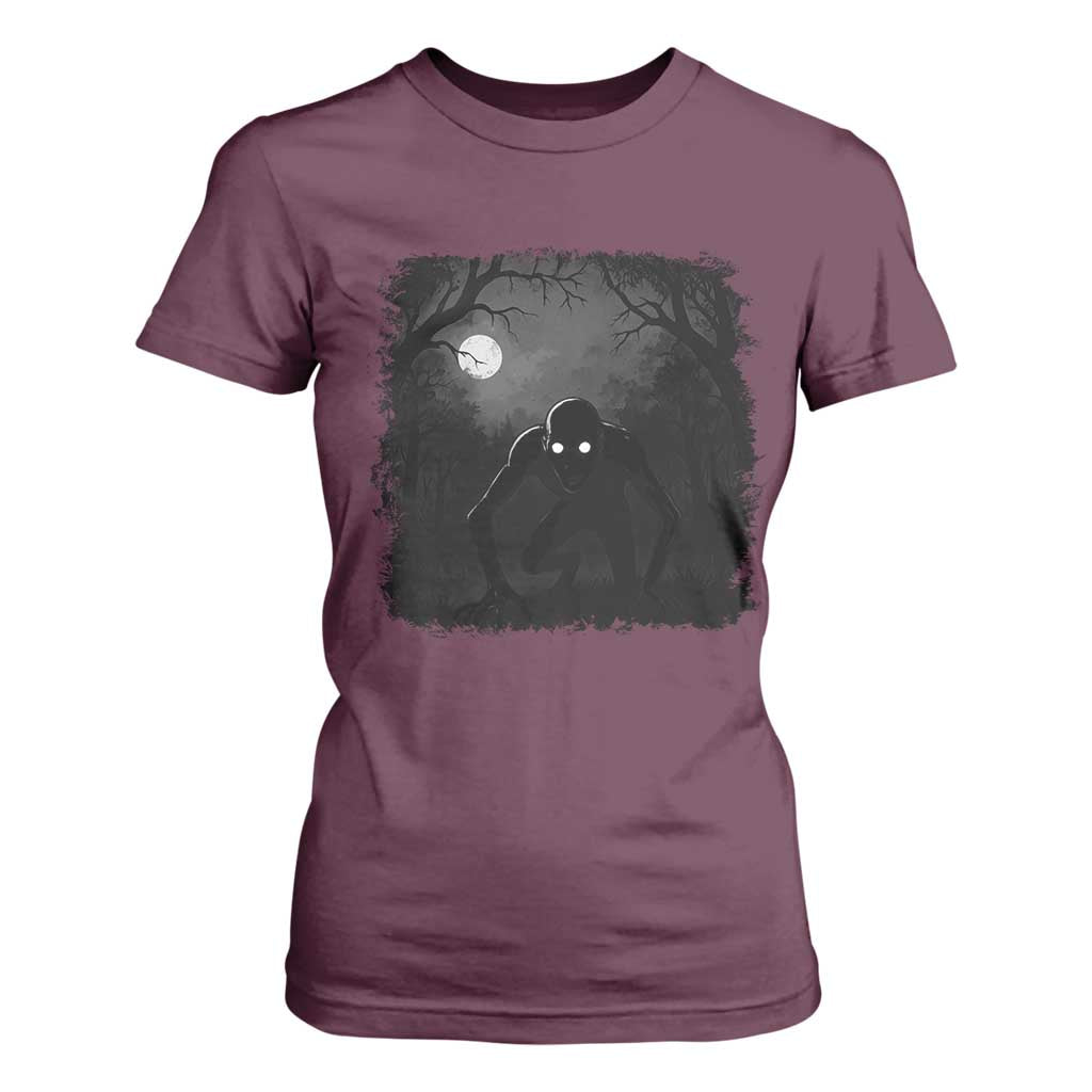 Rake Creepypasta T Shirt For Women Creepy Cryptid Series Cryptozoology Gift Halloween TS10 Maroon Print Your Wear