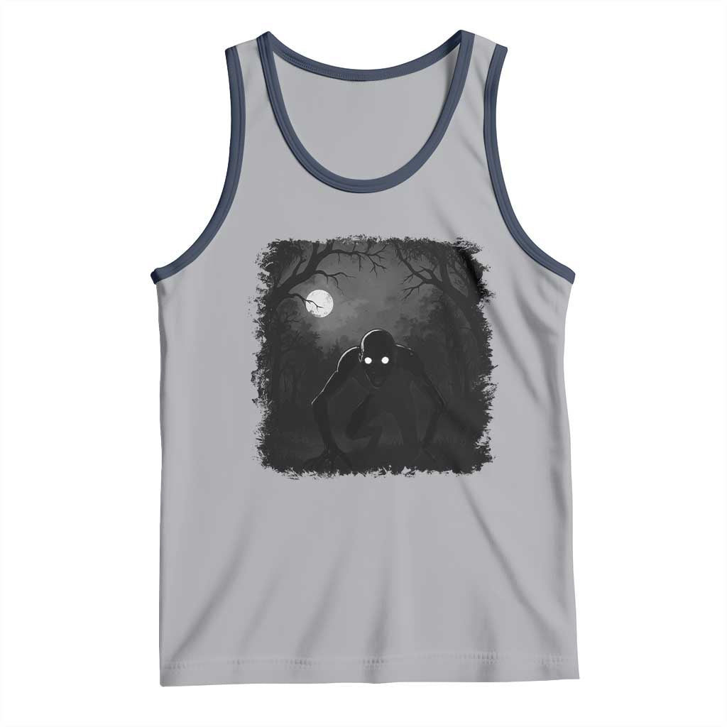 Rake Creepypasta Tank Top Creepy Cryptid Series Cryptozoology Gift Halloween TS10 Athletic Heather Navy Print Your Wear
