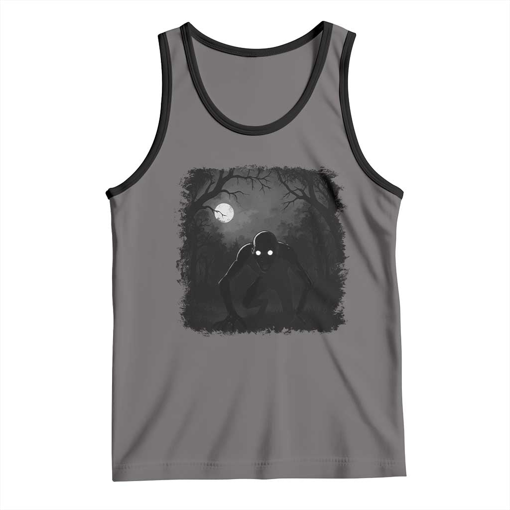 Rake Creepypasta Tank Top Creepy Cryptid Series Cryptozoology Gift Halloween TS10 Deep Heather Black Print Your Wear