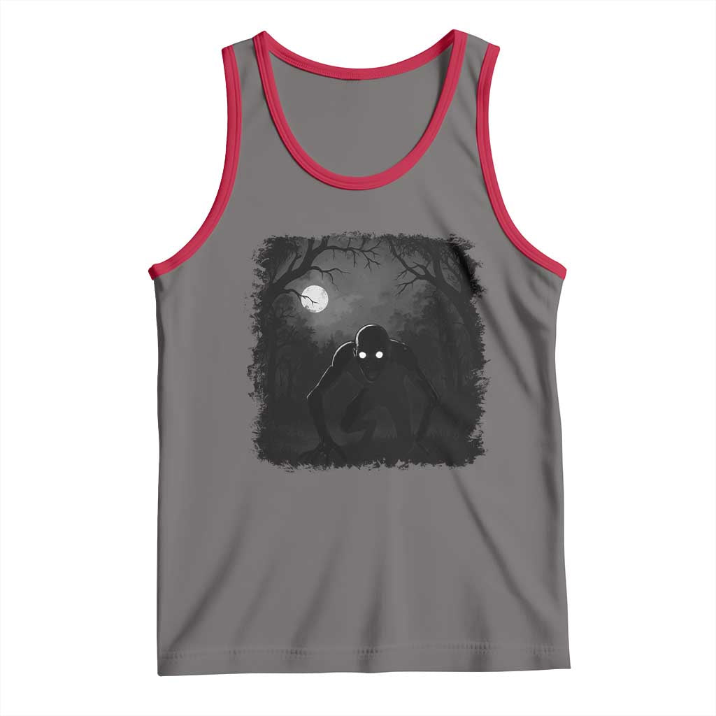 Rake Creepypasta Tank Top Creepy Cryptid Series Cryptozoology Gift Halloween TS10 Deep Heather Red Print Your Wear