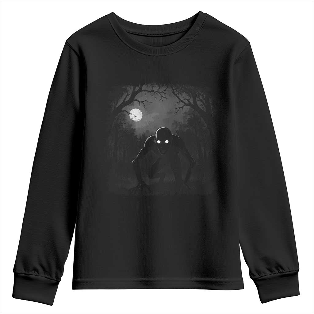 Rake Creepypasta Youth Sweatshirt Creepy Cryptid Series Cryptozoology Gift Halloween TS10 Black Print Your Wear