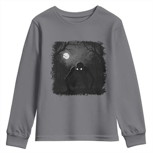 Rake Creepypasta Youth Sweatshirt Creepy Cryptid Series Cryptozoology Gift Halloween TS10 Charcoal Print Your Wear