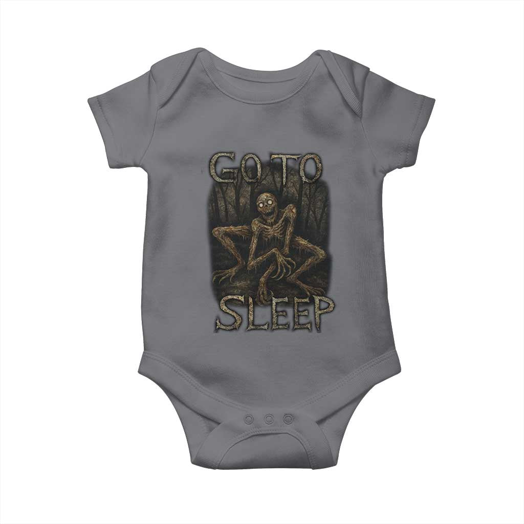 Rake Creepypasta Baby Onesie Creepy Cryptid Series Alt Goth Grunge Horror Aesthetic TS10 Charcoal Print Your Wear