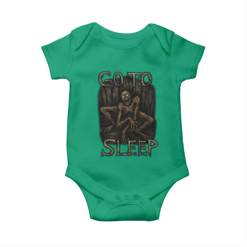 Rake Creepypasta Baby Onesie Creepy Cryptid Series Alt Goth Grunge Horror Aesthetic TS10 Irish Green Print Your Wear