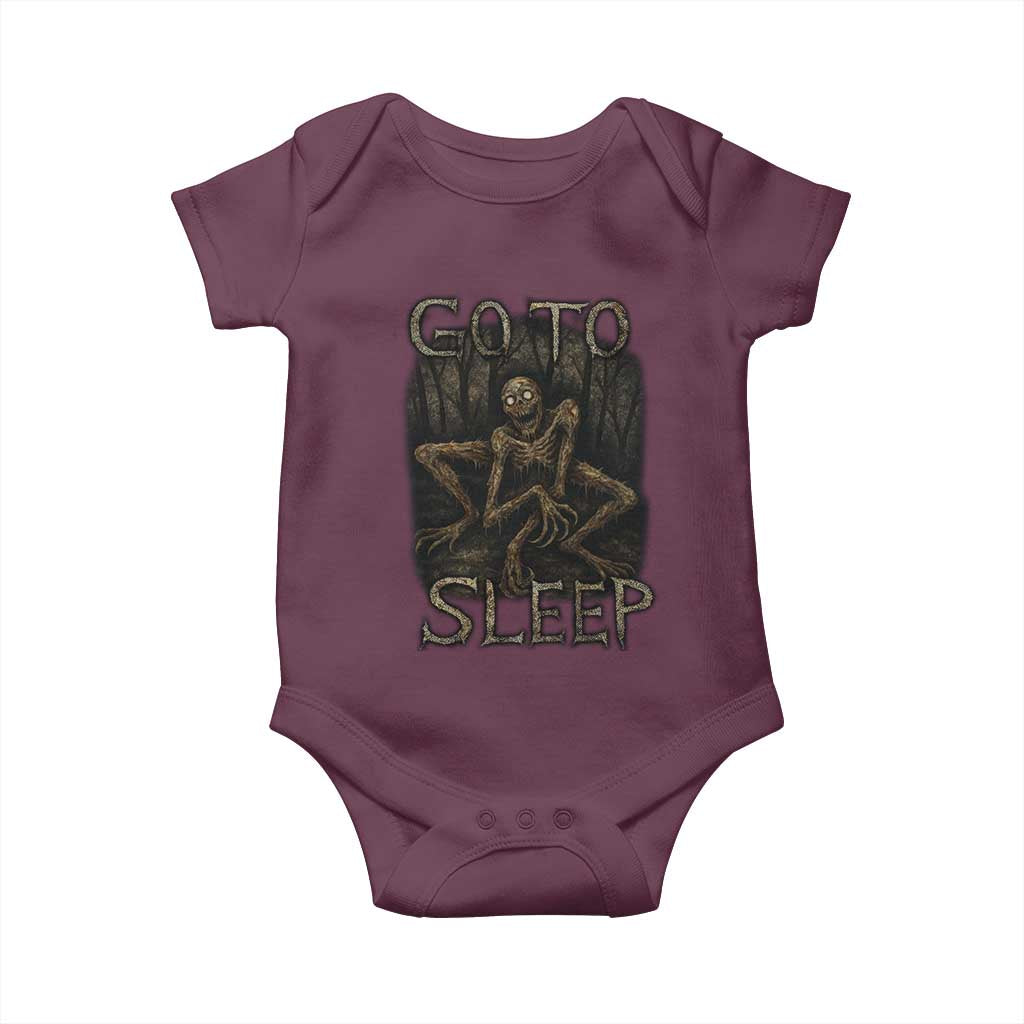 Rake Creepypasta Baby Onesie Creepy Cryptid Series Alt Goth Grunge Horror Aesthetic TS10 Maroon Print Your Wear