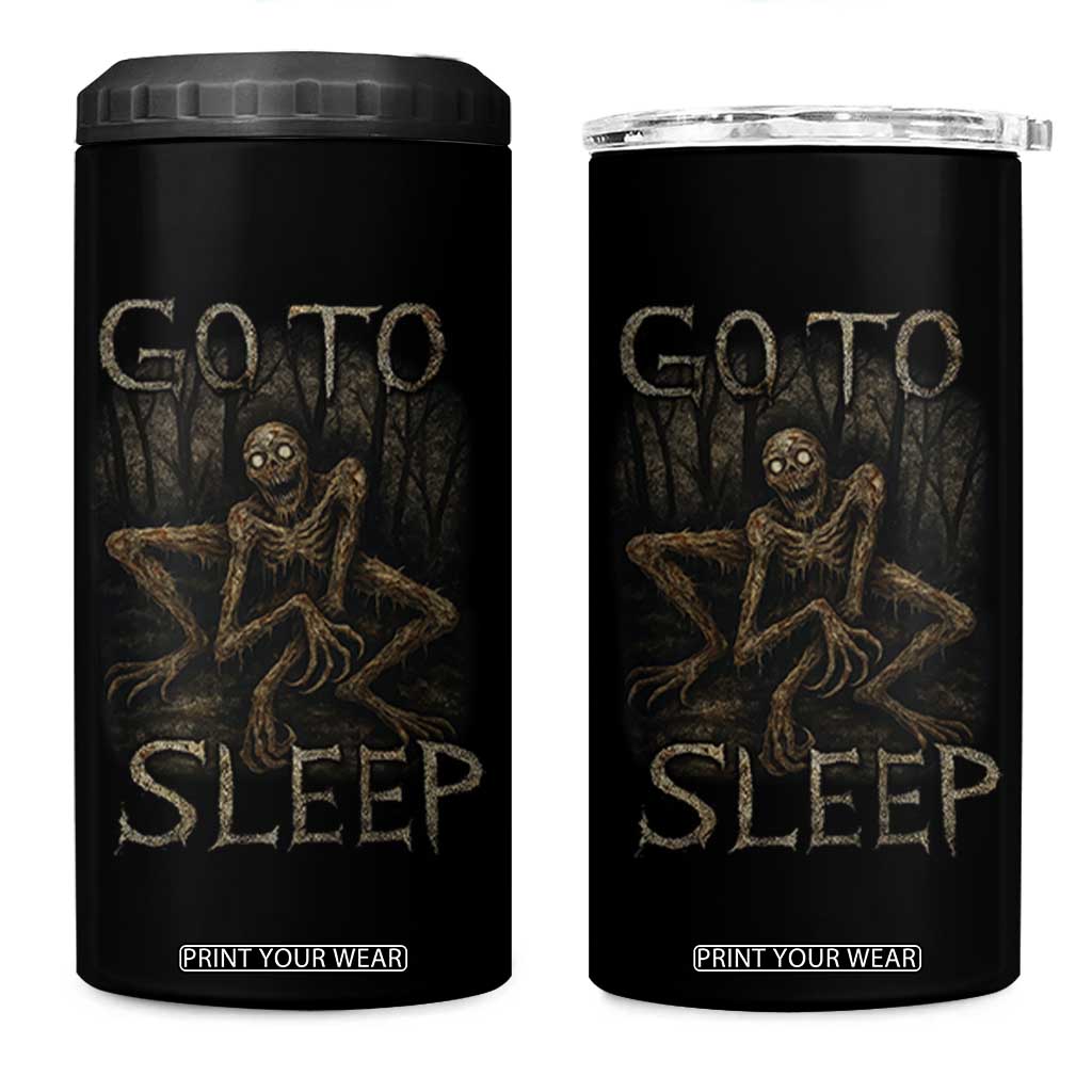 Rake Creepypasta 4 in 1 Can Cooler Tumbler Creepy Cryptid Series Alt Goth Grunge Horror Aesthetic TS10 One Size: 16 oz Black Print Your Wear