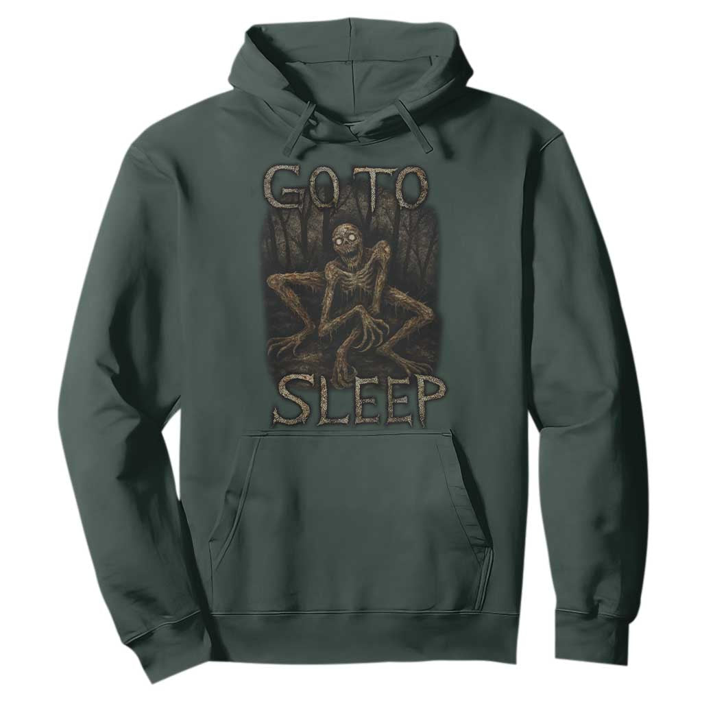 Rake Creepypasta Hoodie Creepy Cryptid Series Alt Goth Grunge Horror Aesthetic TS10 Dark Forest Green Print Your Wear
