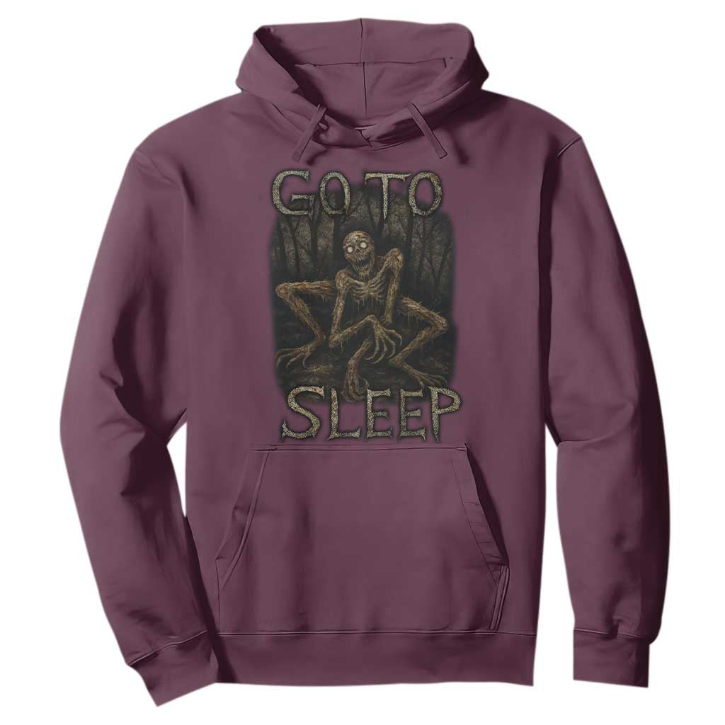 Rake Creepypasta Hoodie Creepy Cryptid Series Alt Goth Grunge Horror Aesthetic TS10 Maroon Print Your Wear