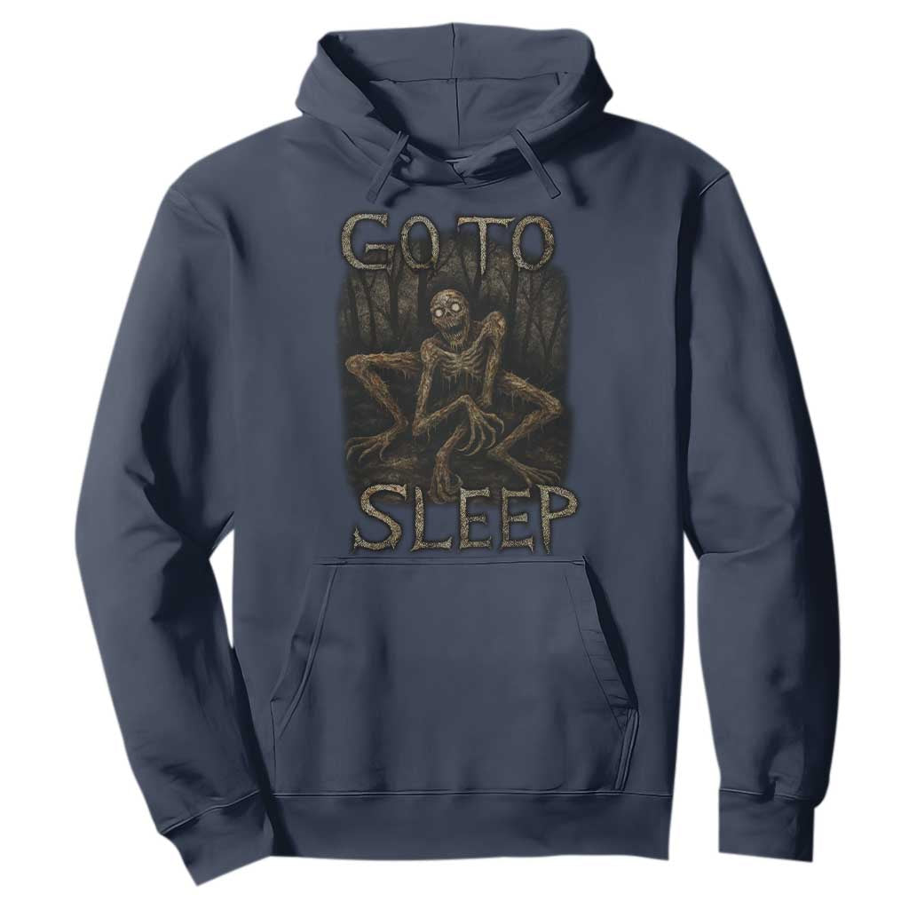 Rake Creepypasta Hoodie Creepy Cryptid Series Alt Goth Grunge Horror Aesthetic TS10 Navy Print Your Wear