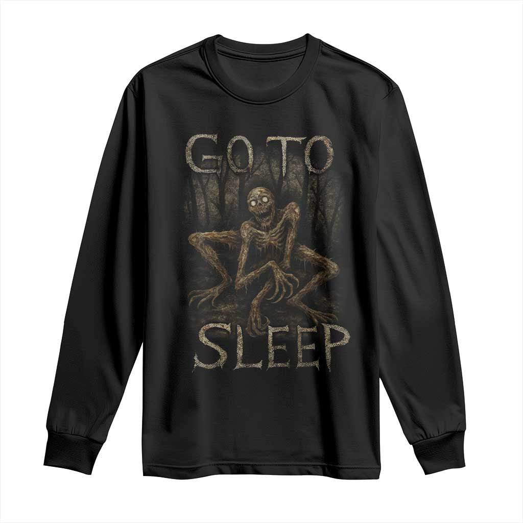 Rake Creepypasta Long Sleeve Shirt Creepy Cryptid Series Alt Goth Grunge Horror Aesthetic TS10 Black Print Your Wear