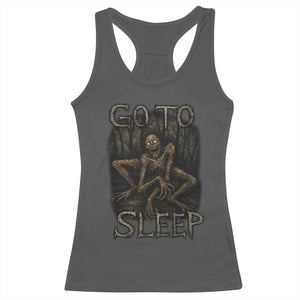 Rake Creepypasta Racerback Tank Top Creepy Cryptid Series Alt Goth Grunge Horror Aesthetic TS10 Dark Heather Print Your Wear