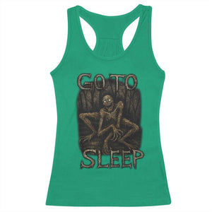 Rake Creepypasta Racerback Tank Top Creepy Cryptid Series Alt Goth Grunge Horror Aesthetic TS10 Irish Green Print Your Wear