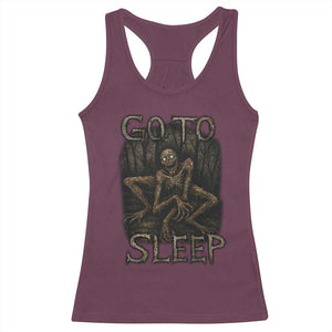 Rake Creepypasta Racerback Tank Top Creepy Cryptid Series Alt Goth Grunge Horror Aesthetic TS10 Maroon Print Your Wear