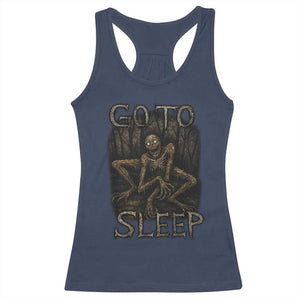 Rake Creepypasta Racerback Tank Top Creepy Cryptid Series Alt Goth Grunge Horror Aesthetic TS10 Navy Print Your Wear