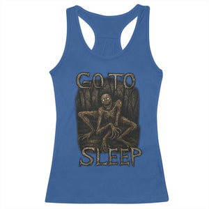 Rake Creepypasta Racerback Tank Top Creepy Cryptid Series Alt Goth Grunge Horror Aesthetic TS10 Royal Blue Print Your Wear