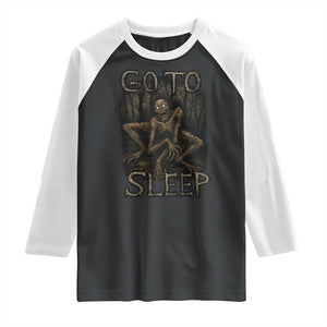 Rake Creepypasta Raglan Shirt Creepy Cryptid Series Alt Goth Grunge Horror Aesthetic TS10 Black White Print Your Wear