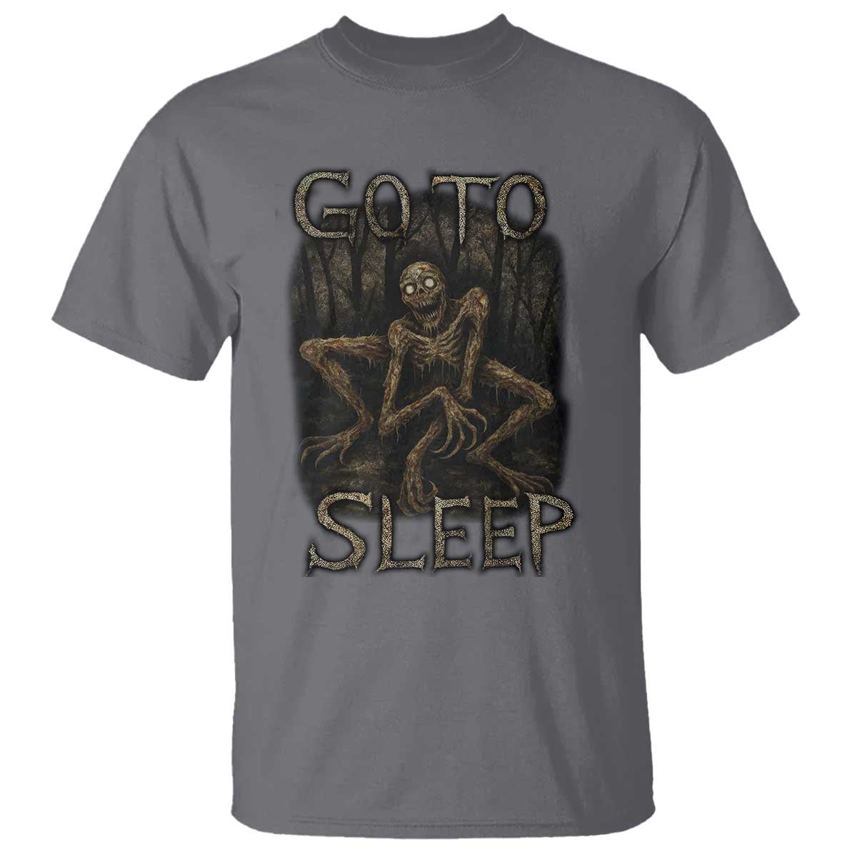 Rake Creepypasta T Shirt Creepy Cryptid Series Alt Goth Grunge Horror Aesthetic TS10 Charcoal Print Your Wear