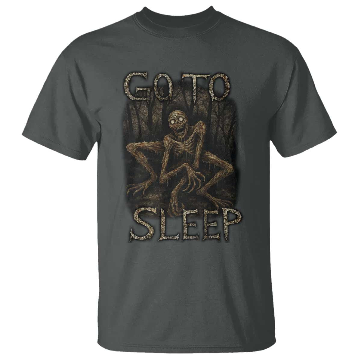 Rake Creepypasta T Shirt Creepy Cryptid Series Alt Goth Grunge Horror Aesthetic TS10 Dark Heather Print Your Wear