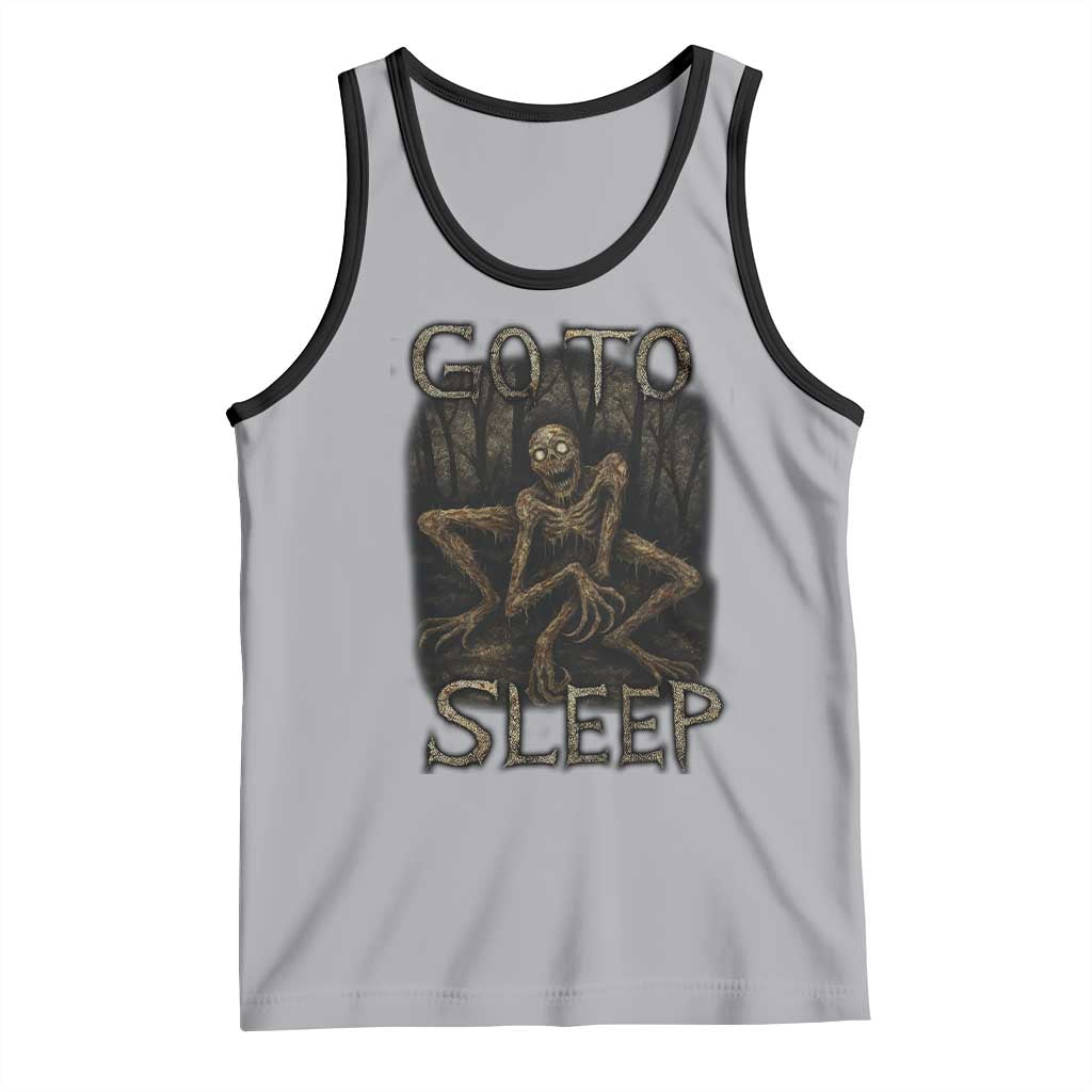 Rake Creepypasta Tank Top Creepy Cryptid Series Alt Goth Grunge Horror Aesthetic TS10 Athletic Heather Black Print Your Wear