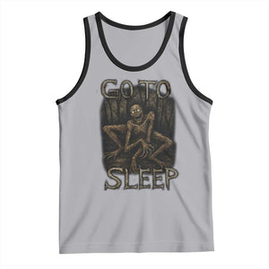 Rake Creepypasta Tank Top Creepy Cryptid Series Alt Goth Grunge Horror Aesthetic TS10 Athletic Heather Black Print Your Wear