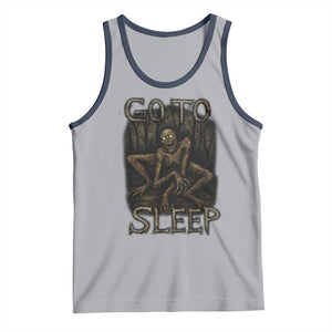 Rake Creepypasta Tank Top Creepy Cryptid Series Alt Goth Grunge Horror Aesthetic TS10 Athletic Heather Navy Print Your Wear