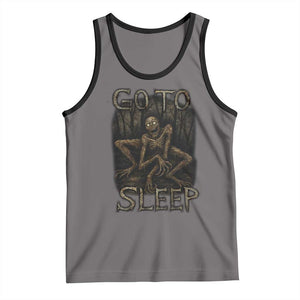 Rake Creepypasta Tank Top Creepy Cryptid Series Alt Goth Grunge Horror Aesthetic TS10 Deep Heather Black Print Your Wear