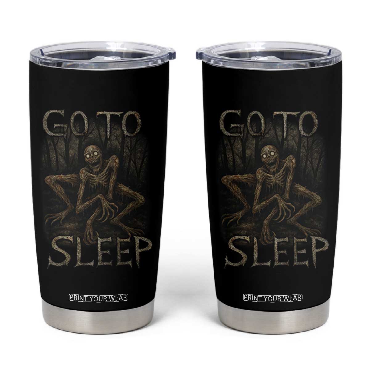 Rake Creepypasta Tumbler Cup Creepy Cryptid Series Alt Goth Grunge Horror Aesthetic TS10 Black Print Your Wear
