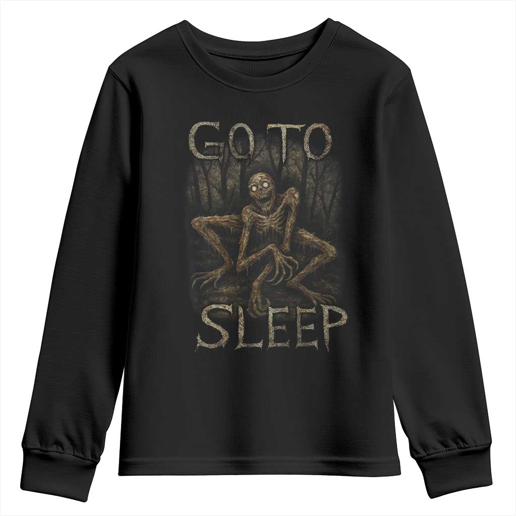 Rake Creepypasta Youth Sweatshirt Creepy Cryptid Series Alt Goth Grunge Horror Aesthetic TS10 Black Print Your Wear