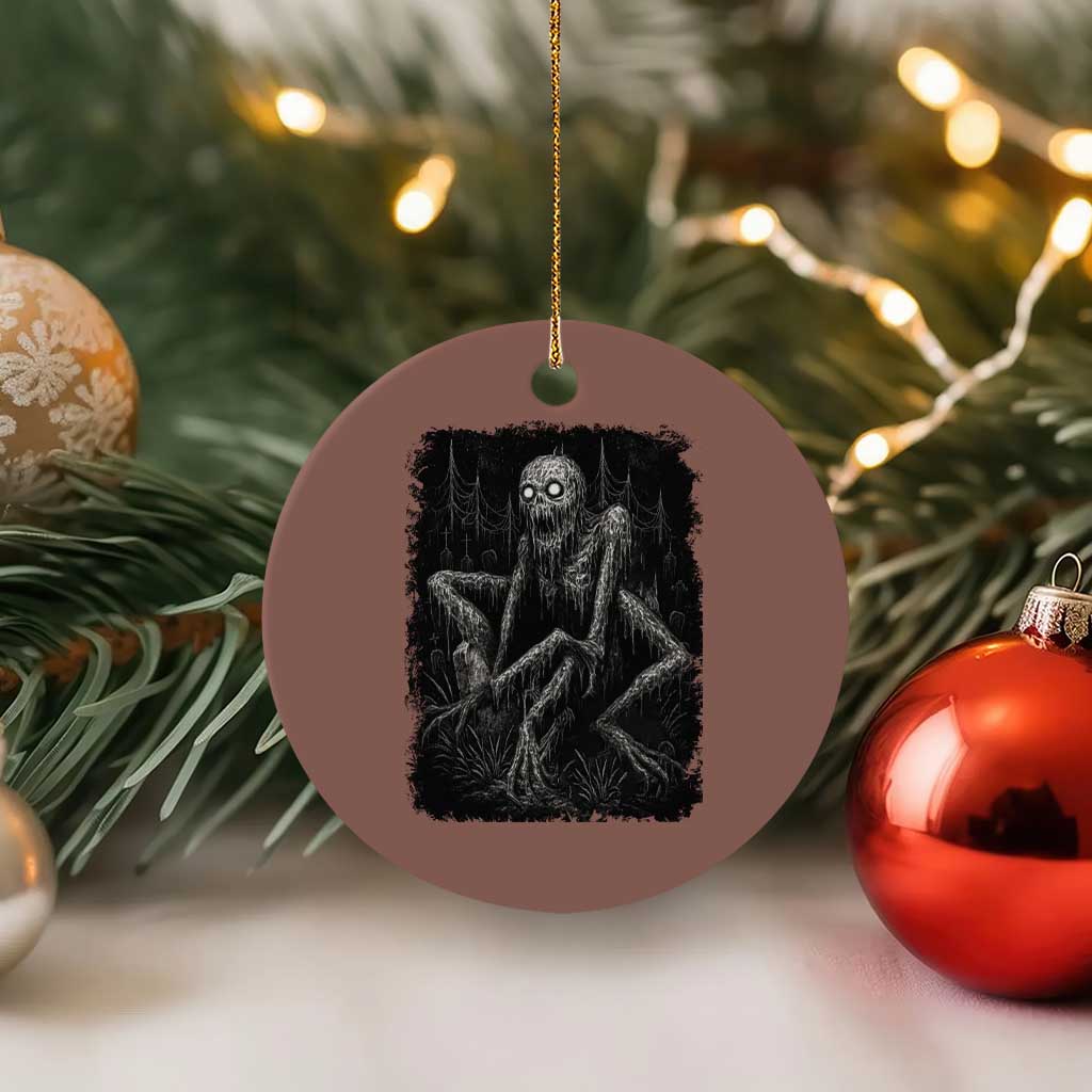 Creepy Rake Ceramic Ornament Creepypasta Cryptid Series Alt Goth Grunge Horror Aesthetic TS10 1pc Mocha Print Your Wear