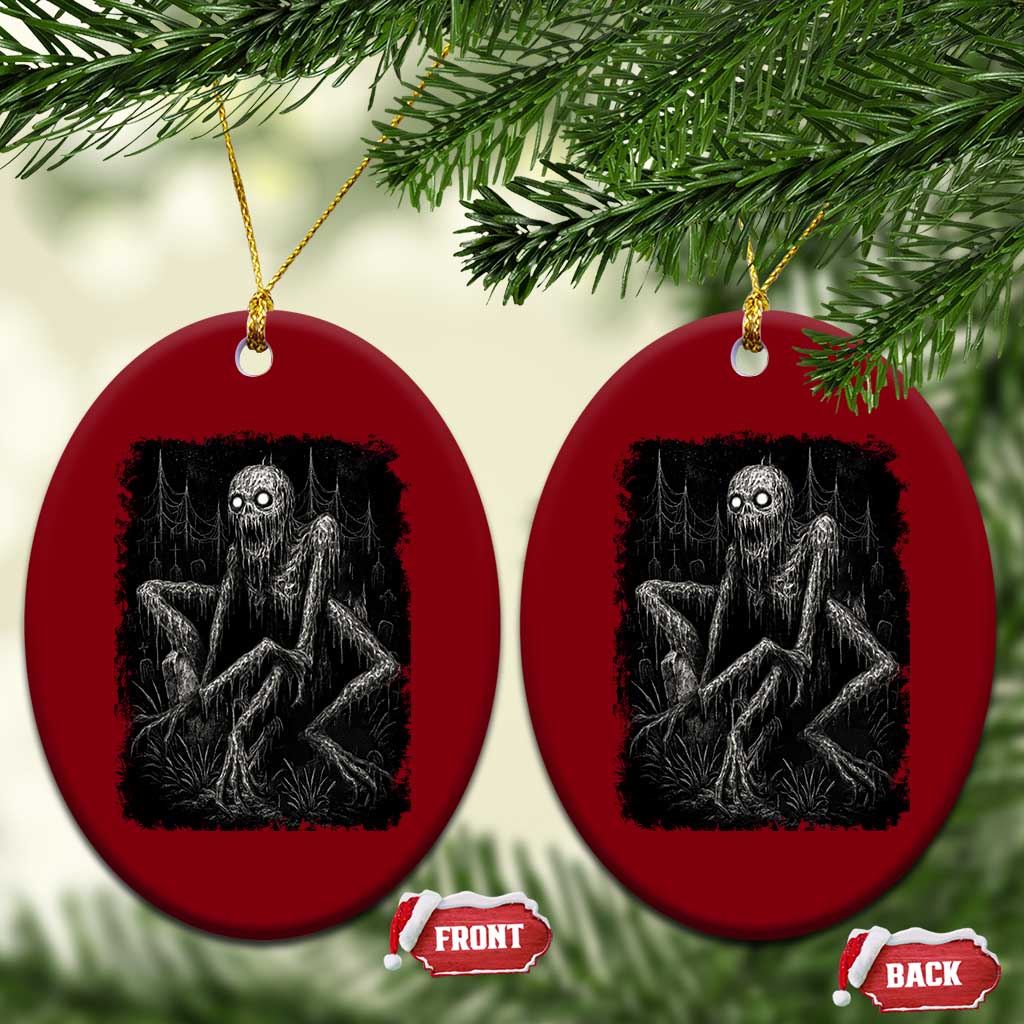 Creepy Rake Ceramic Ornament Creepypasta Cryptid Series Alt Goth Grunge Horror Aesthetic TS10 Print Your Wear