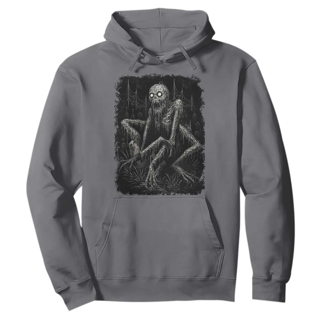 Creepy Rake Hoodie Creepypasta Cryptid Series Alt Goth Grunge Horror Aesthetic TS10 Charcoal Print Your Wear