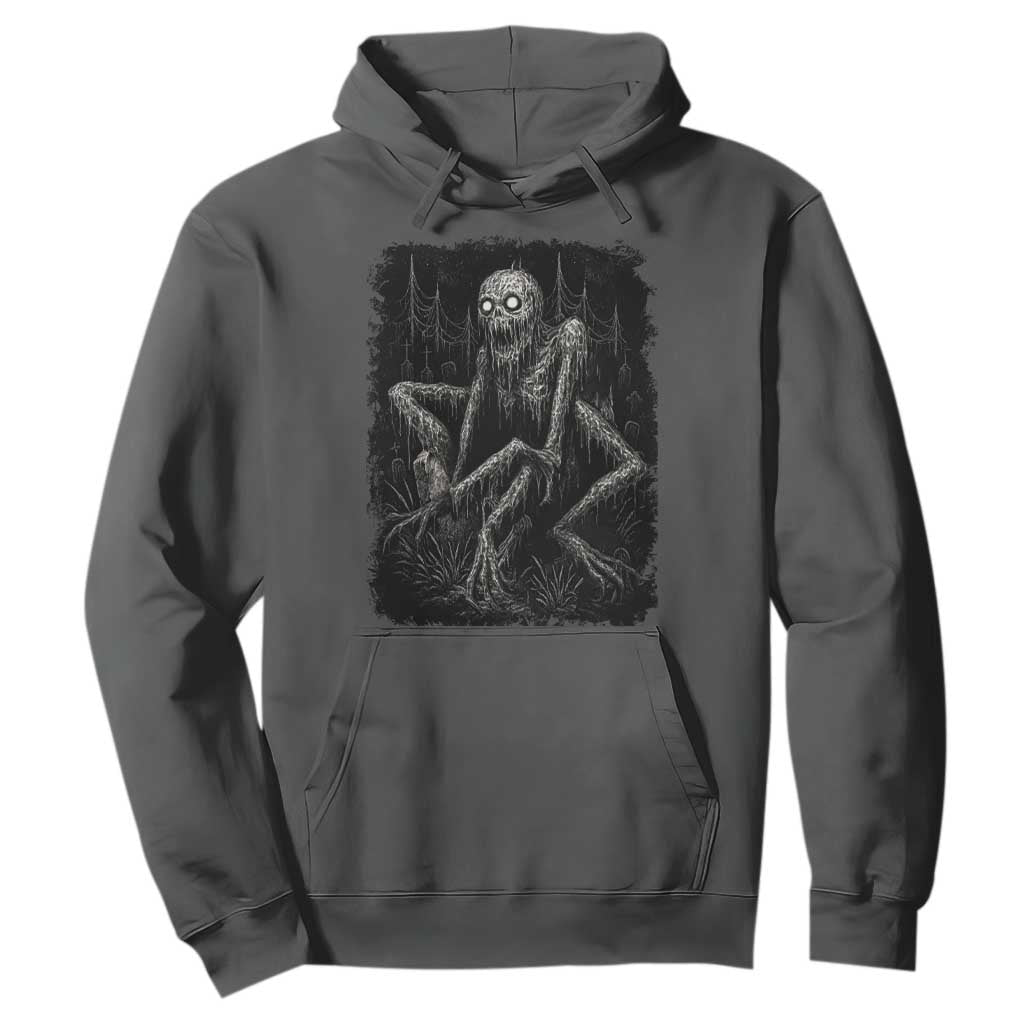 Creepy Rake Hoodie Creepypasta Cryptid Series Alt Goth Grunge Horror Aesthetic TS10 Dark Heather Print Your Wear