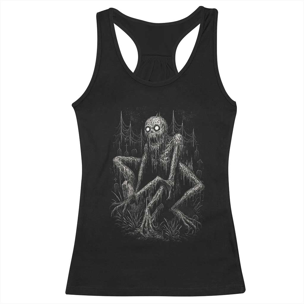 Creepy Rake Racerback Tank Top Creepypasta Cryptid Series Alt Goth Grunge Horror Aesthetic TS10 Black Print Your Wear